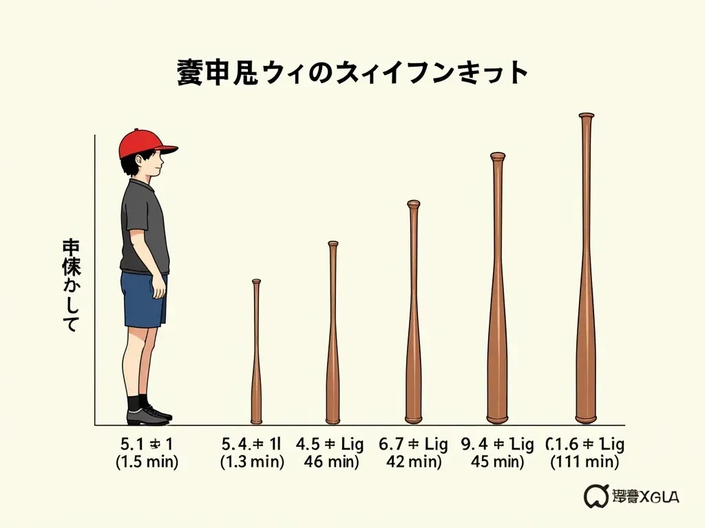 身長とバットの長さ